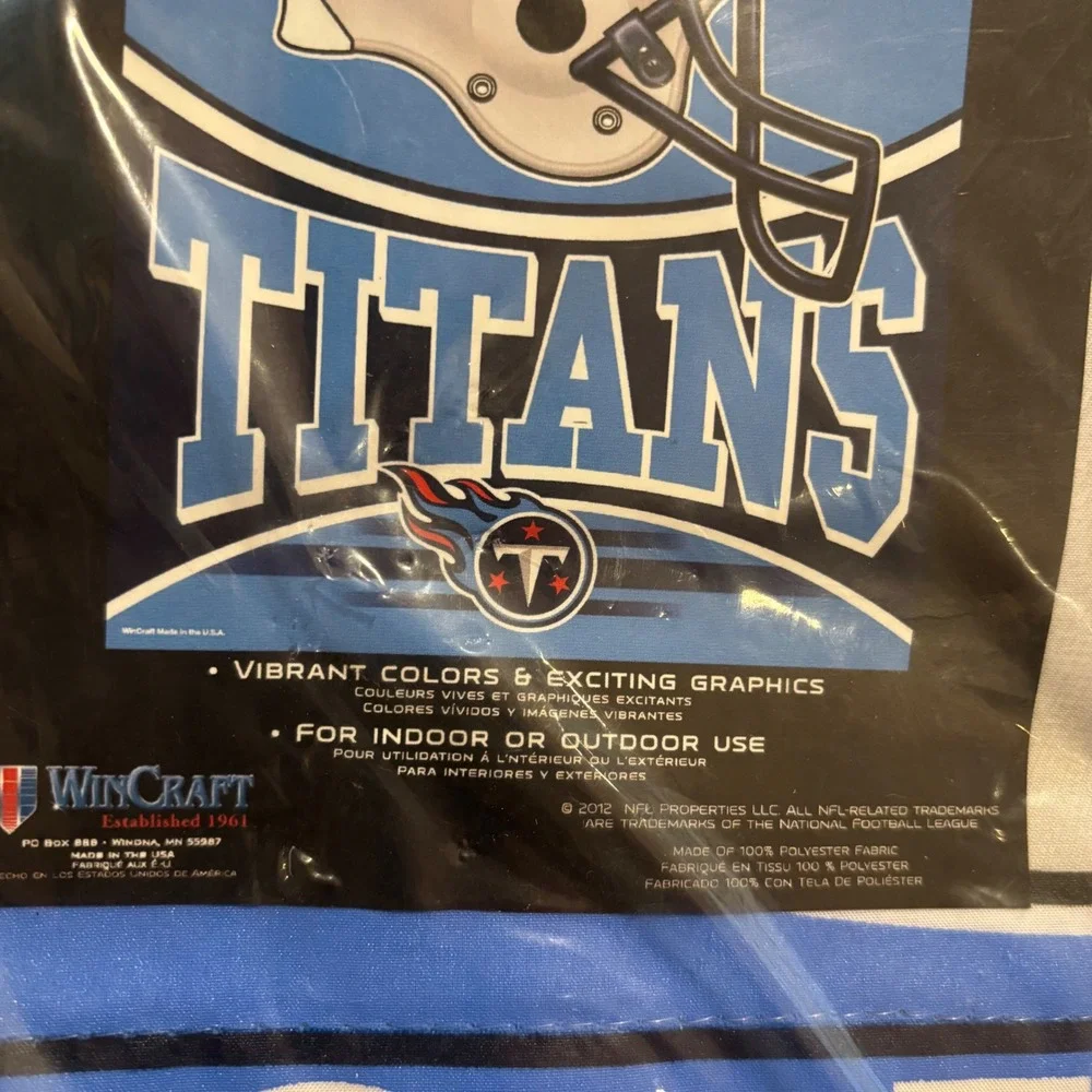 WinCraft NFL Tennessee Titans Vertical Banner Flag New Outdoor Indoor 100 Poly‎
